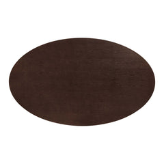 Lippa Gold/Cherry Walnut 78" Oval Wood Dining Table - Ornate Home