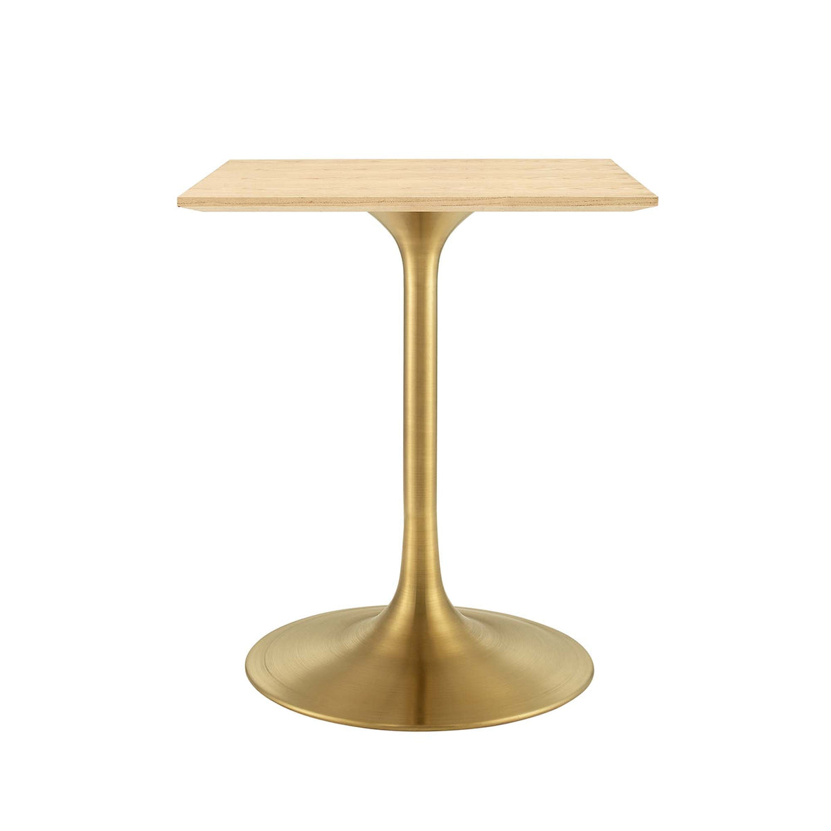 Lippa Gold/Natural 24" Square Wood Dining Table - Ornate Home