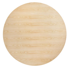 Lippa Gold/Natural 60" Round Wood Dining Table - Ornate Home