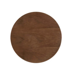 Lippa Gold/Walnut 20" Round Wood Side Table - Ornate Home