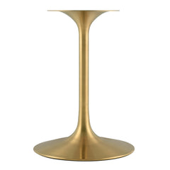 Lippa Gold/White 28" Round Faux Marble Dining Table - Ornate Home