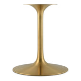 Lippa Gold/White 54" Oval Faux Marble Dining Table - Ornate Home