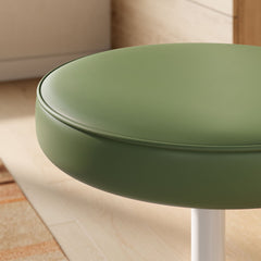 Lippa Leaf Vegan Leather Round Stool - Ornate Home