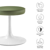 Lippa Leaf Vegan Leather Round Stool - Ornate Home