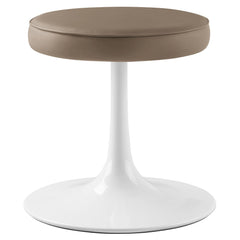 Lippa Mushroom Brown Vegan Leather Round Stool - Ornate Home