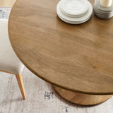Lippa Natural 48" Round Solid Wood Dining Table - Ornate Home
