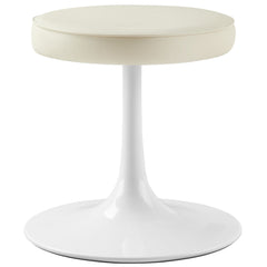 Lippa Stone Vegan Leather Round Stool - Ornate Home