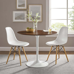 Lippa Walnut 36" Round Wood Dining Table - Ornate Home