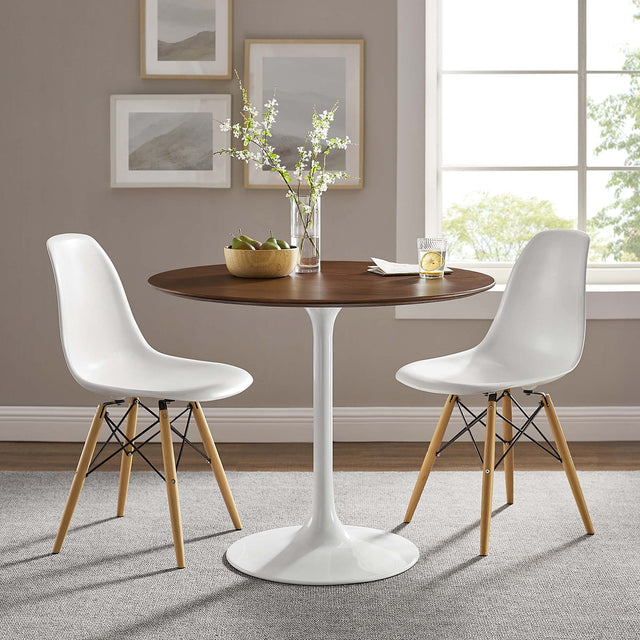 Lippa Walnut 36" Round Wood Dining Table - Ornate Home