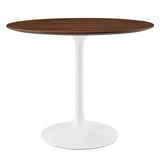 Lippa Walnut 36" Round Wood Dining Table - Ornate Home