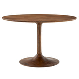 Lippa Walnut 48" Round Solid Wood Dining Table - Ornate Home