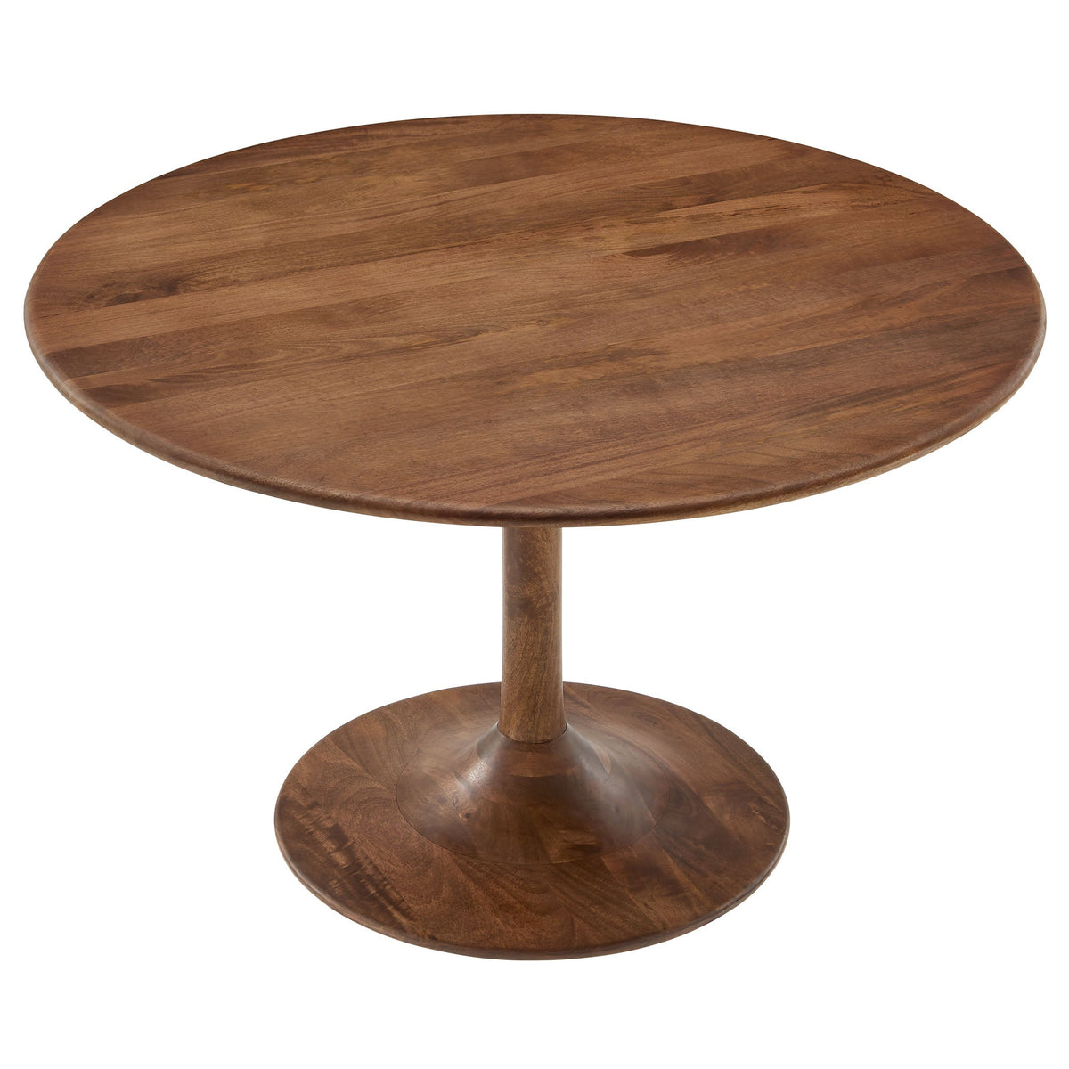 Lippa Walnut 48" Round Solid Wood Dining Table - Ornate Home