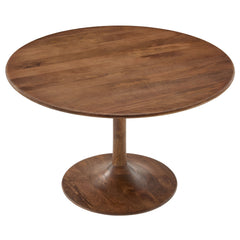 Lippa Walnut 48" Round Solid Wood Dining Table - Ornate Home