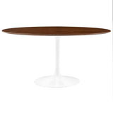 Lippa Walnut 60" Oval Wood Dining Table - Ornate Home