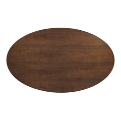 Lippa Walnut 78" Oval Wood Dining Table - Ornate Home
