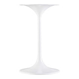 Lippa White 20" Round Faux Travertine Side Table - Ornate Home
