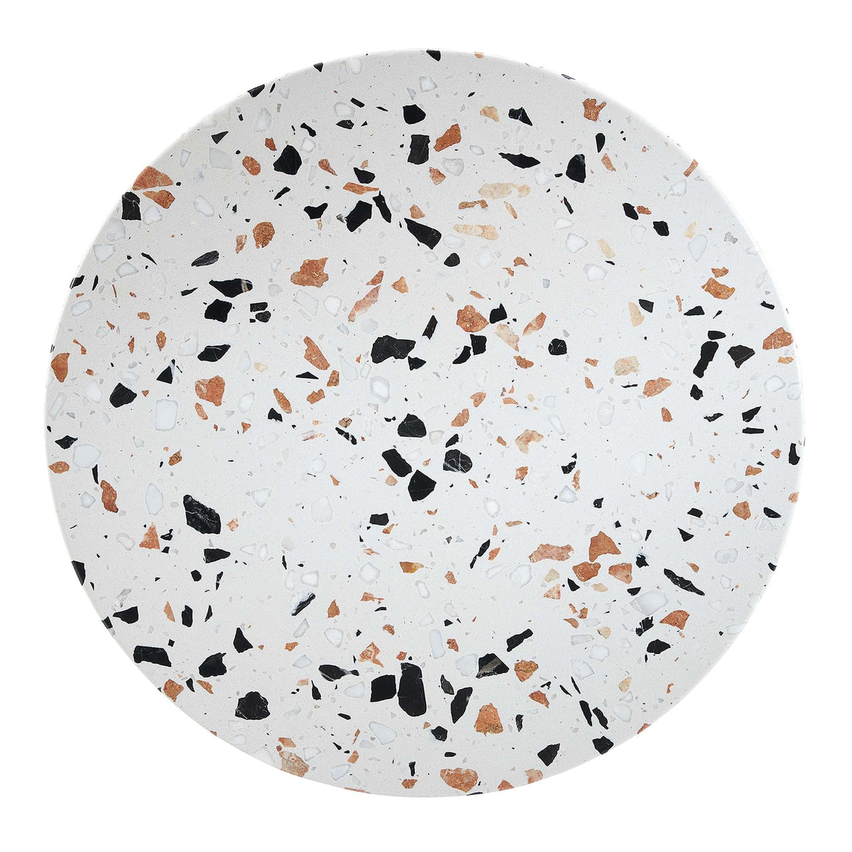 Lippa White 20" Round Terrazzo Side Table - Ornate Home
