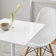 Lippa White 24" Square Wood Dining Table - Ornate Home