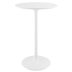 Lippa White 28" Round Wood Bar Table - Ornate Home