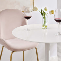 Lippa White 28" Round Wood Bar Table - Ornate Home