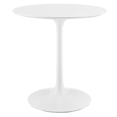 Lippa White 28" Round Wood Dining Table - Ornate Home