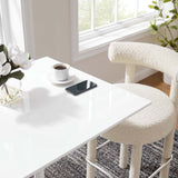 Lippa White 28" Square Wood Bar Table - Ornate Home