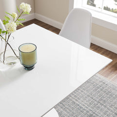 Lippa White 36" Square Wood Dining Table - Ornate Home