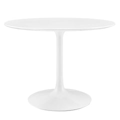 Lippa White 40" Round Wood Dining Table - Ornate Home