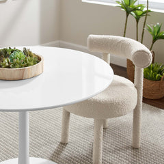 Lippa White 40" Round Wood Dining Table - Ornate Home