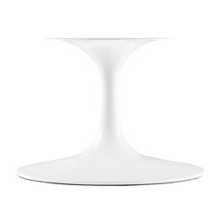 Lippa White 48" Oval Faux Marble Coffee Table - Ornate Home
