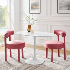 Lippa White 48" Oval Wood Dining Table - Ornate Home