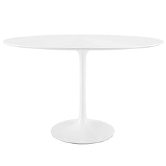 Lippa White 48" Oval Wood Dining Table - Ornate Home