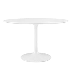 Lippa White 48" Round Wood Dining Table - Ornate Home