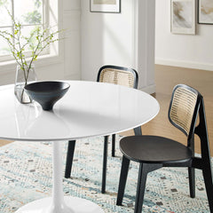 Lippa White 48" Round Wood Dining Table - Ornate Home