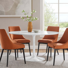 Lippa White 54" Round Wood Dining Table - Ornate Home