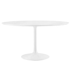 Lippa White 54" Round Wood Dining Table - Ornate Home