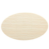 Lippa White 60" Oval Faux Travertine Dining Table - Ornate Home