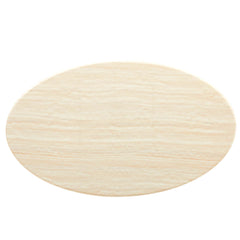 Lippa White 60" Oval Faux Travertine Dining Table - Ornate Home