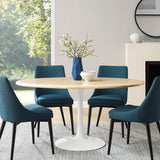 Lippa White 60" Oval Faux Travertine Dining Table - Ornate Home