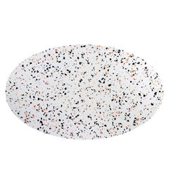 Lippa White 60" Oval Terrazzo Dining Table - Ornate Home