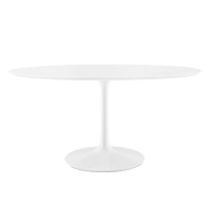 Lippa White 60" Oval Wood Dining Table - Ornate Home