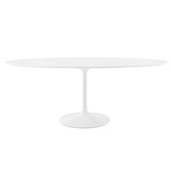 Lippa White 78" Oval Wood Dining Table - Ornate Home