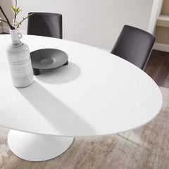 Lippa White 78" Oval Wood Dining Table - Ornate Home