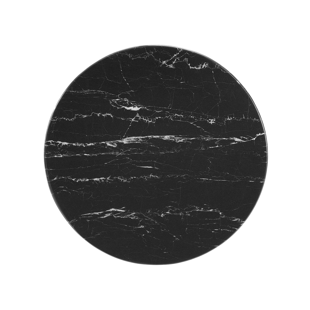 Lippa White/Black 20" Round Faux Marble Side Table - Ornate Home