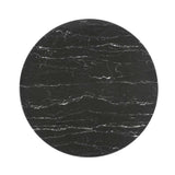 Lippa White/Black 40" Round Faux Marble Dining Table - Ornate Home