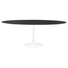 Lippa White/Black 78" Oval Faux Marble Dining Table - Ornate Home