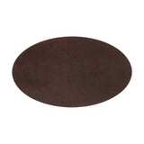 Lippa White/Cherry 60" Oval Cherry Walnut Wood Dining Table - Ornate Home
