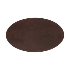 Lippa White/Cherry 60" Oval Cherry Walnut Wood Dining Table - Ornate Home