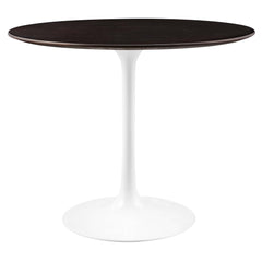 Lippa White/Cherry Walnut 36" Round Wood Dining Table - Ornate Home