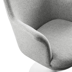 Lippa White/Light Gray Swivel Dining Upholstered Armchair - Ornate Home